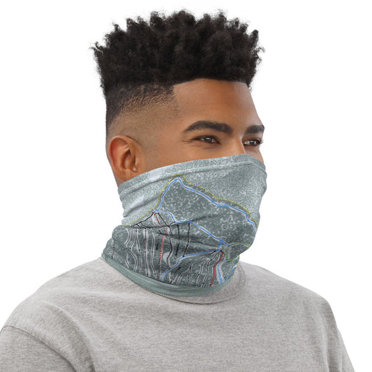 Saddleback, Maine Ski Trail Map Printed Neck Gaiter - Powderaddicts
