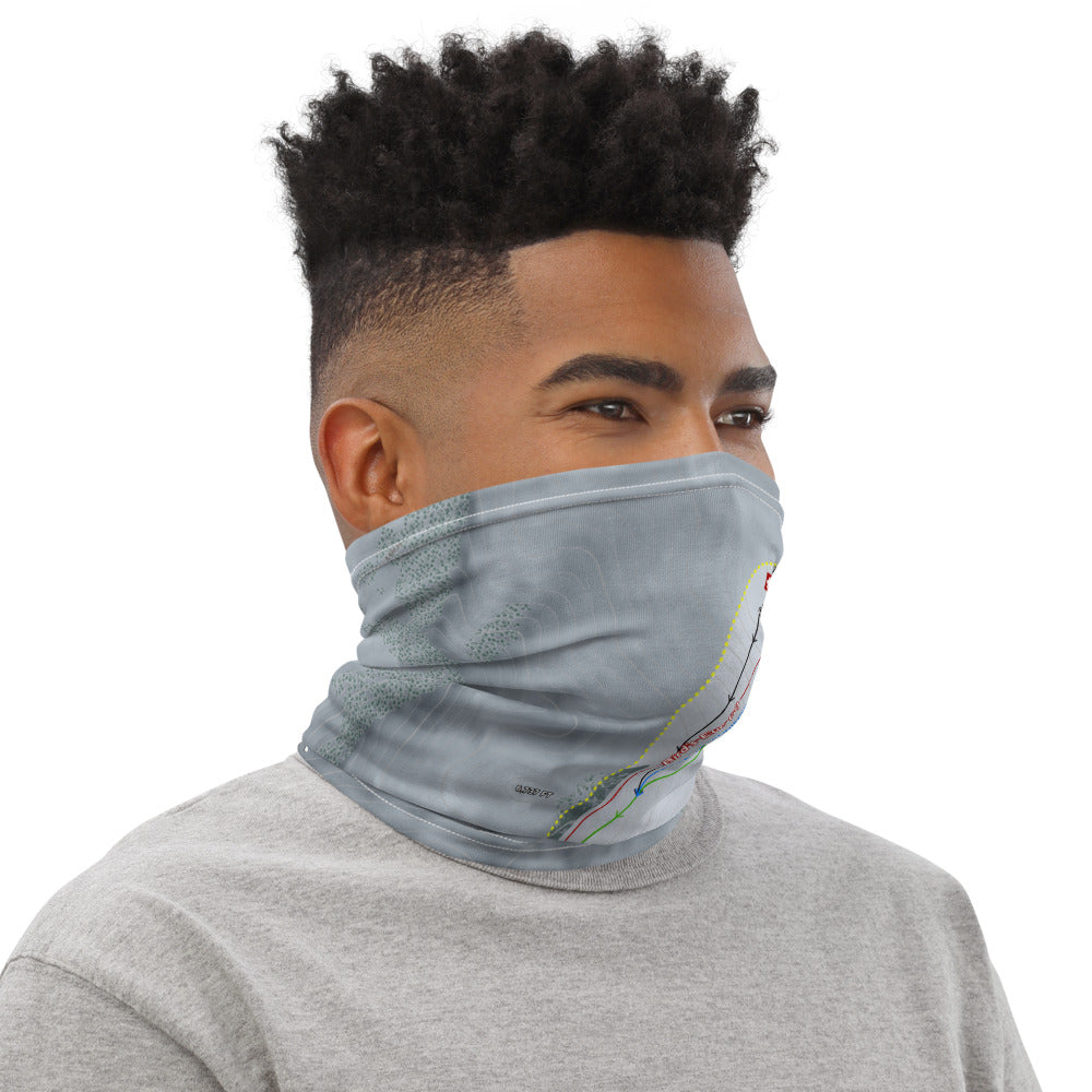 Soldier Mountain, Idaho Ski Trail Map Printed Neck Gaiter - Powderaddicts