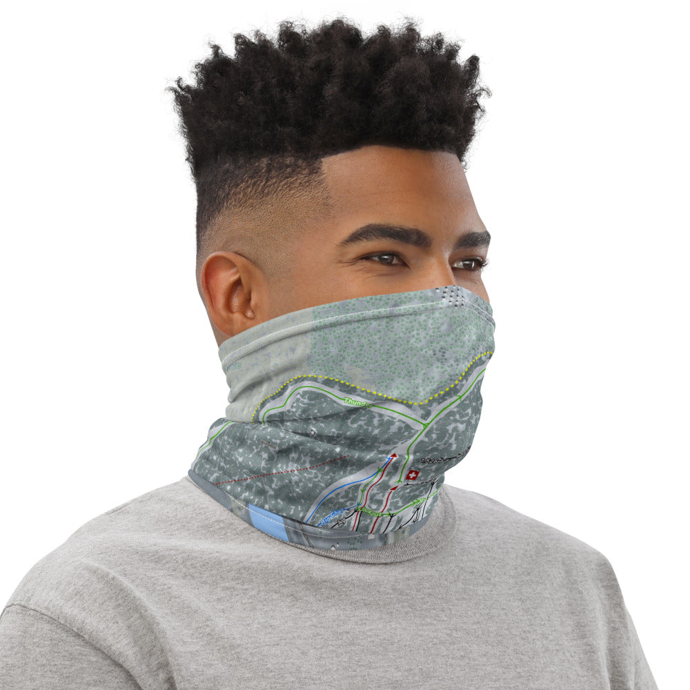 Berkshire East, Massachusetts Ski Trail Map Printed Neck Gaiter - Powderaddicts