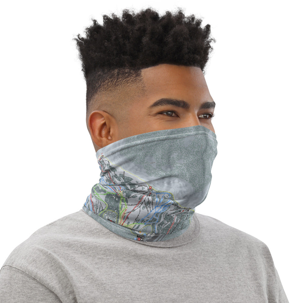 Donner Pass, California Ski Trail Map Printed Neck Gaiter - Powderaddicts