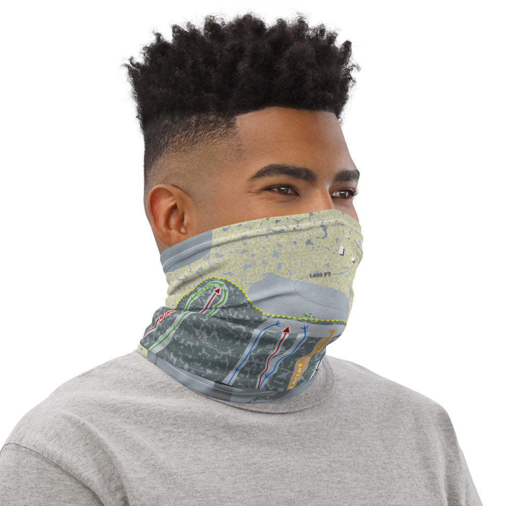 Devil's Head, Wisconsin Ski Trail Map Printed Neck Gaiter - Powderaddicts