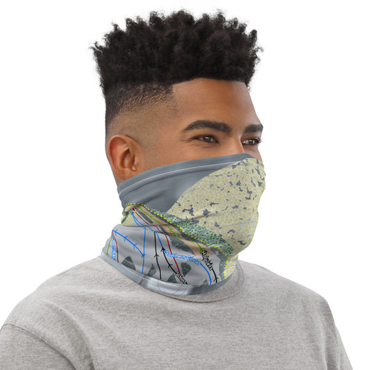 Little Switzerland, Wisconsin Ski Trail Map Printed Neck Gaiter - Powderaddicts