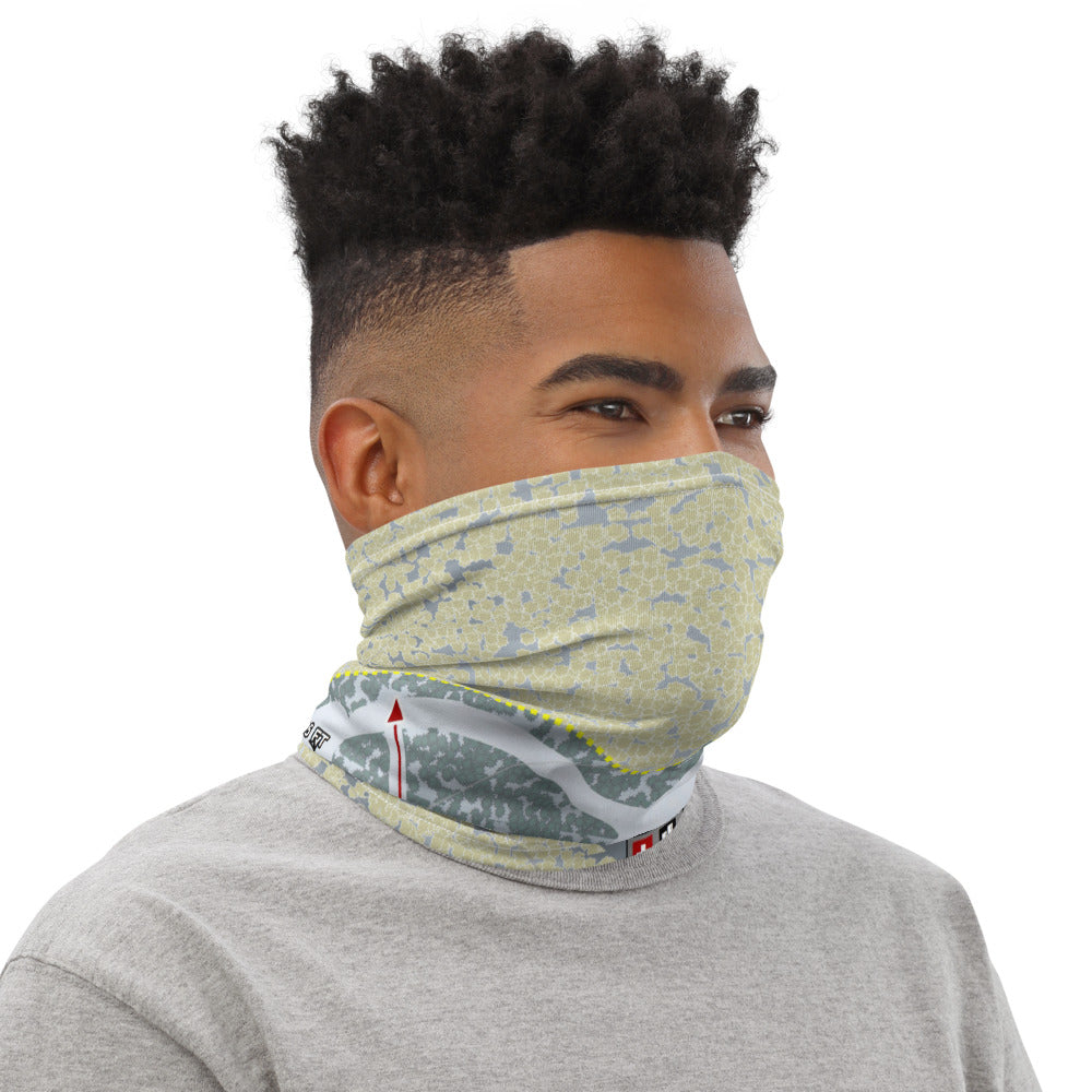 Paul Bunyan, Wisconsin Ski Trail Map Printed Neck Gaiter - Powderaddicts
