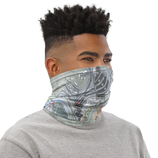 Wintergreen, Virginia Ski Trail Map Printed Neck Gaiter - Powderaddicts