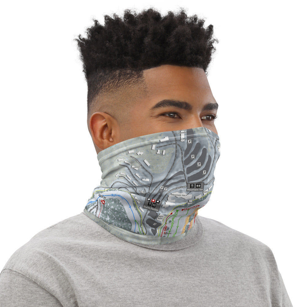 Wintergreen, Virginia Ski Trail Map Printed Neck Gaiter - Powderaddicts