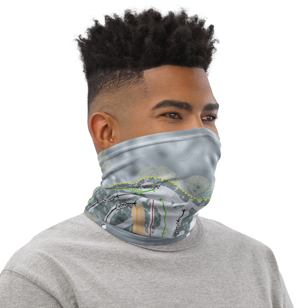 MtItasca, Minnesota Ski Trail Map Printed Neck Gaiter - Powderaddicts