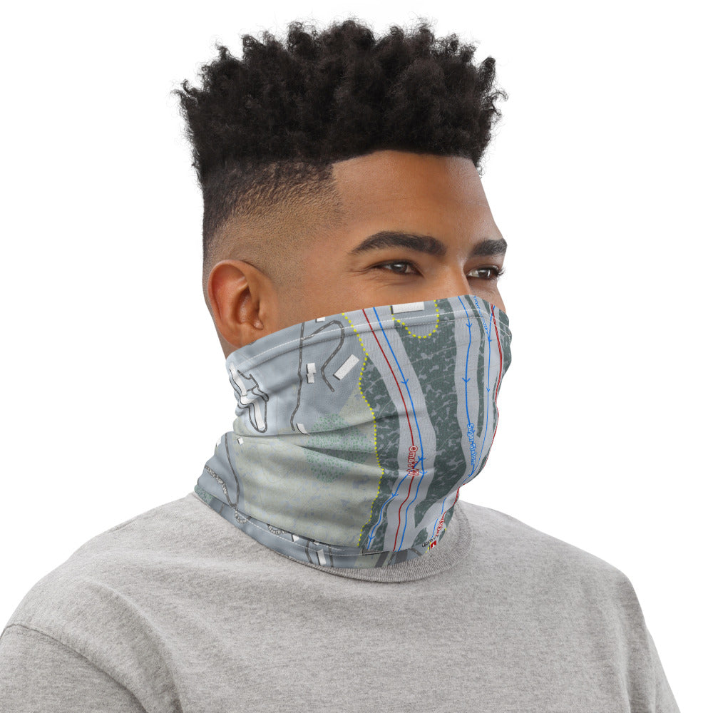 Sugar Mountain, North Carolina Ski Trail Map Printed Neck Gaiter - Powderaddicts
