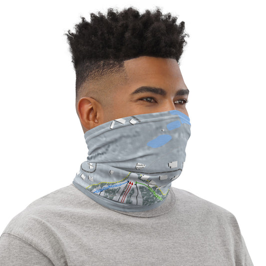Peekn Peek, New York Ski Trail Map Printed Neck Gaiter - Powderaddicts
