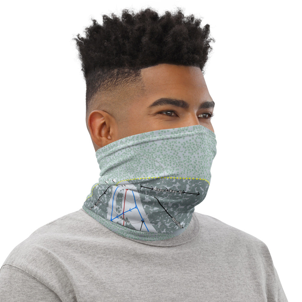 Alta Sierra, California Ski Trail Map Printed Neck Gaiter - Powderaddicts