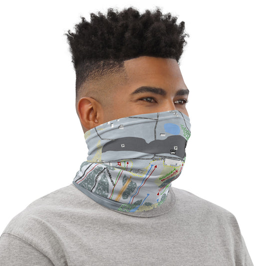 Big Snow Indianhead, Michigan Ski Trail Map Printed Neck Gaiter - Powderaddicts