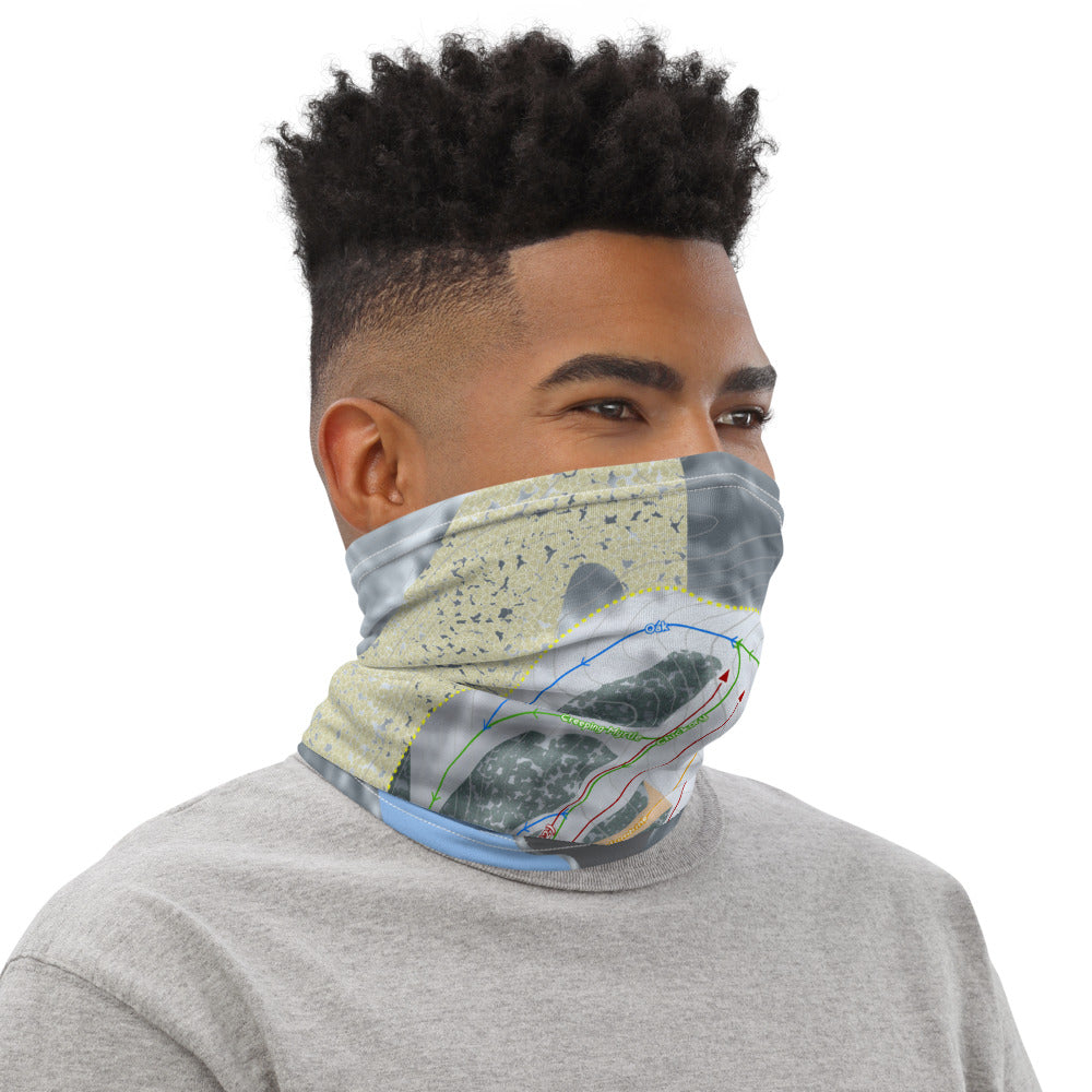 Bittersweet, Michigan Ski Trail Map Printed Neck Gaiter - Powderaddicts