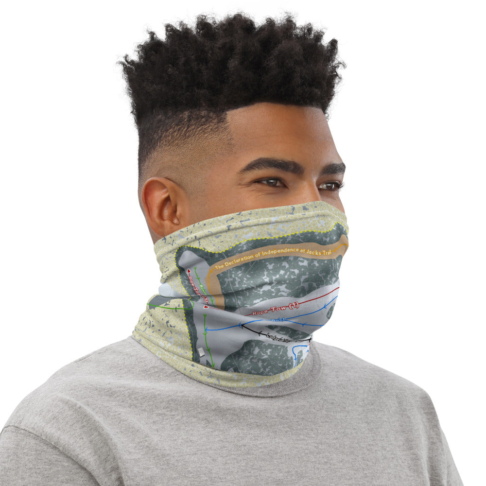 Hickory Hills, Michigan Trail Map Printed Neck Gaiter - Powderaddicts