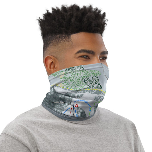 Mont Ripley, Michigan Ski Trail Map Printed Neck Gaiter - Powderaddicts
