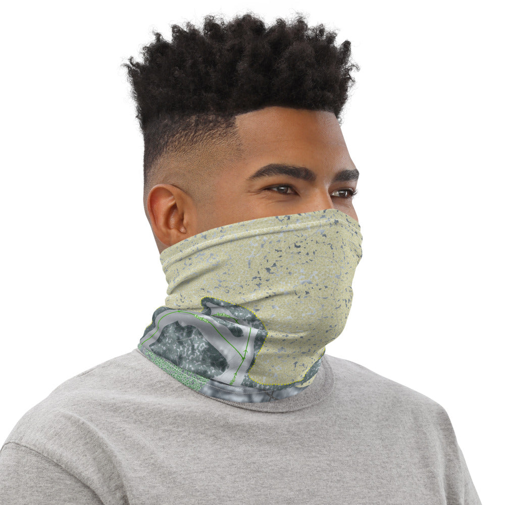 Nub's Nob, Michigan Ski Trail Map Printed Neck Gaiter - Powderaddicts