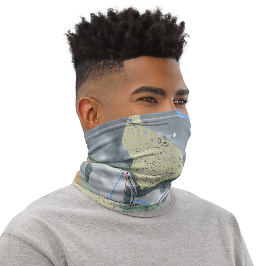 Otsego, Michigan Ski Trail Map Printed Neck Gaiter - Powderaddicts