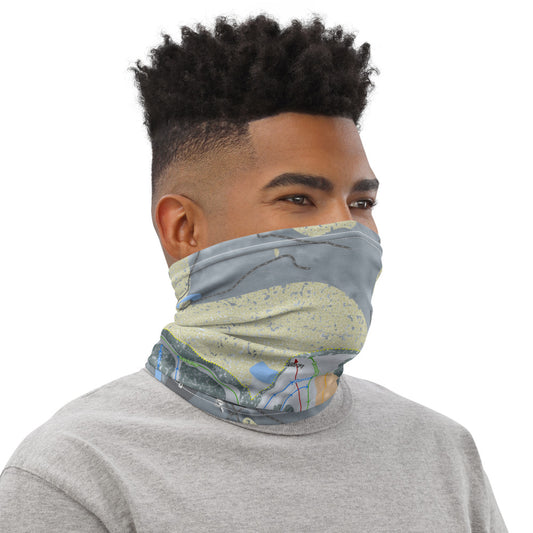 Boyne Mountain, Michigan Ski Trail Map Printed Neck Gaiter - Powderaddicts