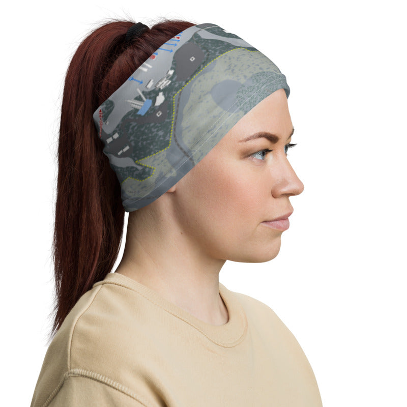 Utah Olympic Park, Utah Ski Trail Map Printed Neck Gaiter - Powderaddicts