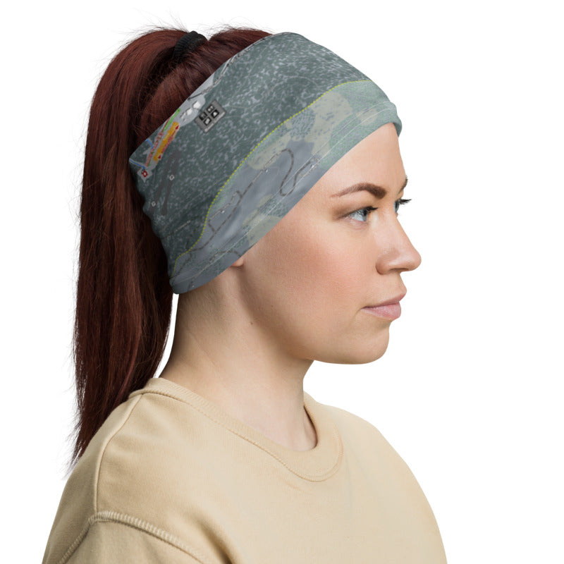 Lee Canyon, Nevada Ski Trail Map Printed Neck Gaiter - Powderaddicts