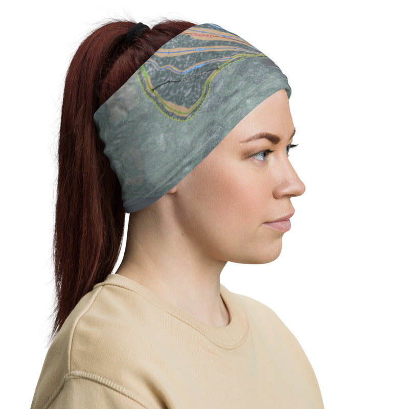 Gunstock Mountain, New Hampshire Ski Trail Map Printed Neck Gaiter - Powderaddicts