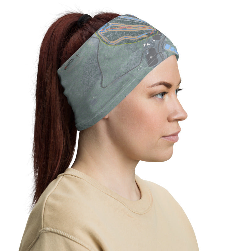 Mount Sunapee, New Hampshire Ski Trail Map Printed Neck Gaiter - Powderaddicts