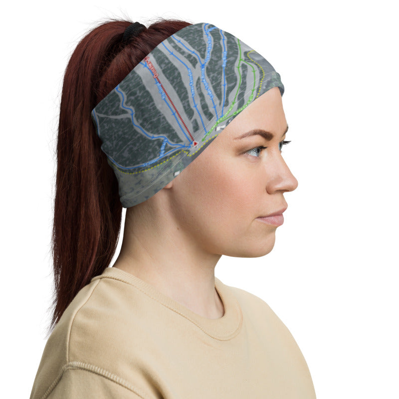 Moosehead Mountain, Maine Ski Trail Map Printed Neck Gaiter - Powderaddicts