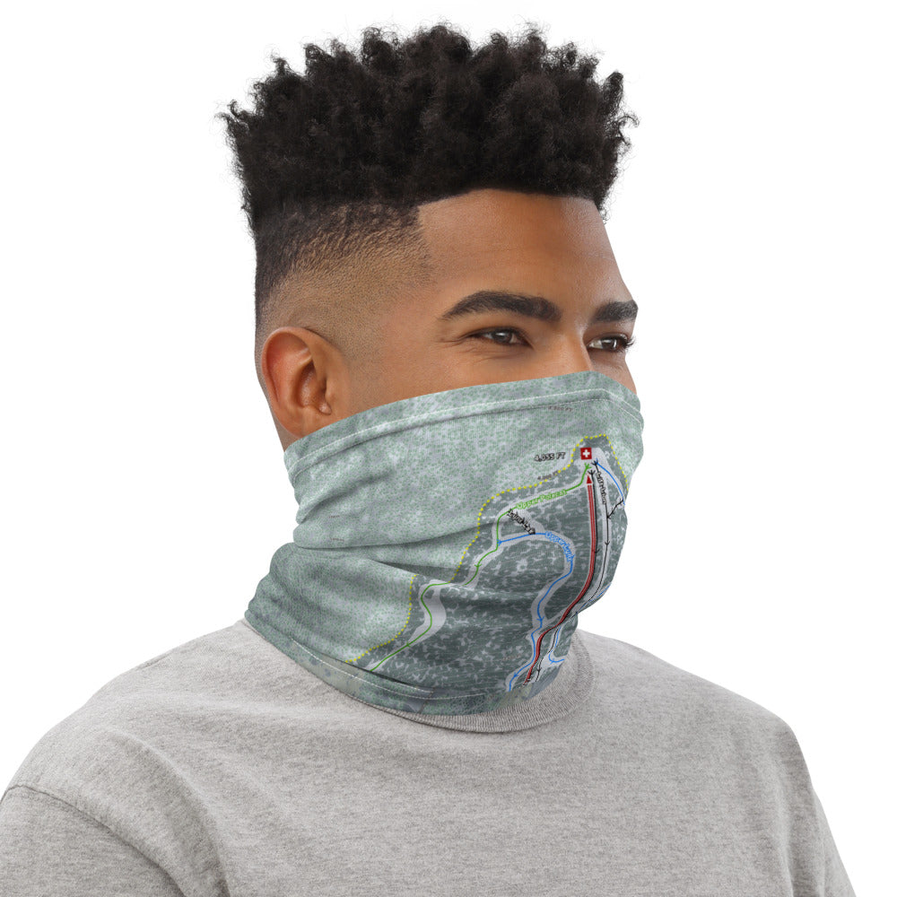 Wild Mountain, Minnesota Ski Trail Map Printed Neck Gaiter - Powderaddicts