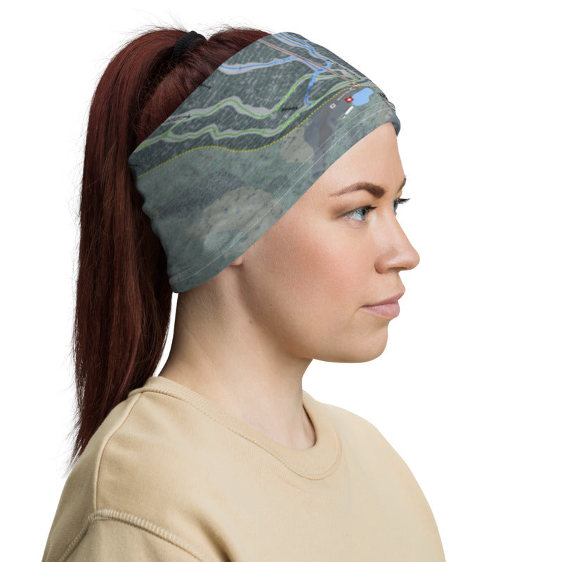 Wild Mountain, Minnesota Ski Trail Map Printed Neck Gaiter - Powderaddicts
