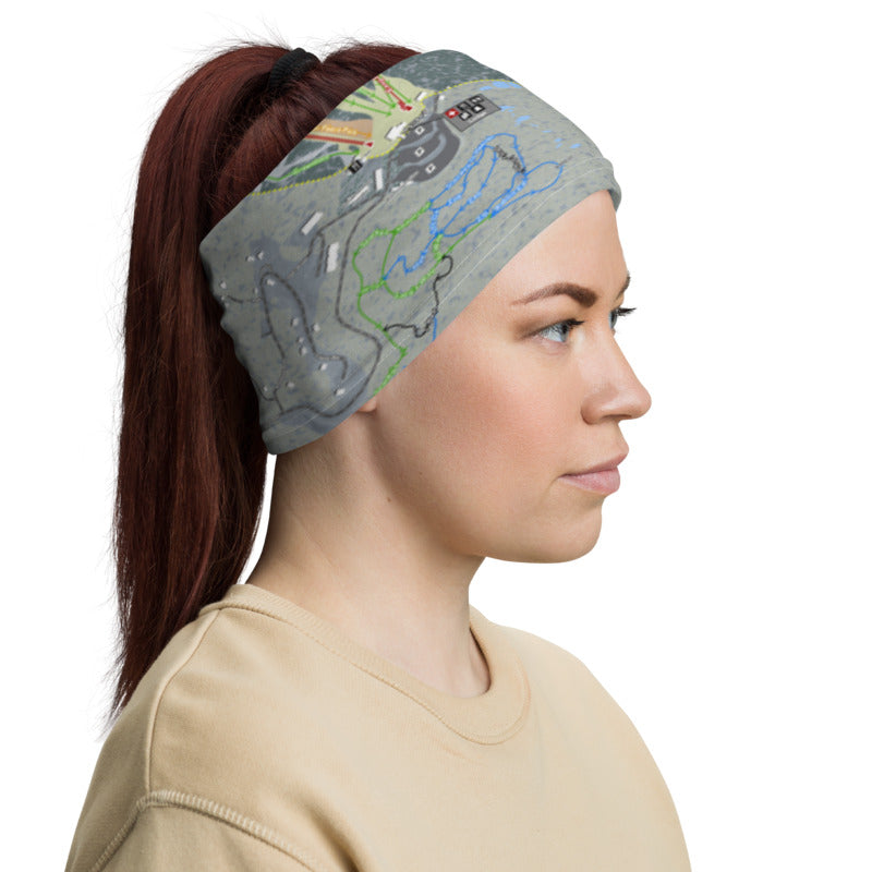 Powderhorn, Colorado Ski Trail Map Printed Neck Gaiter - Powderaddicts
