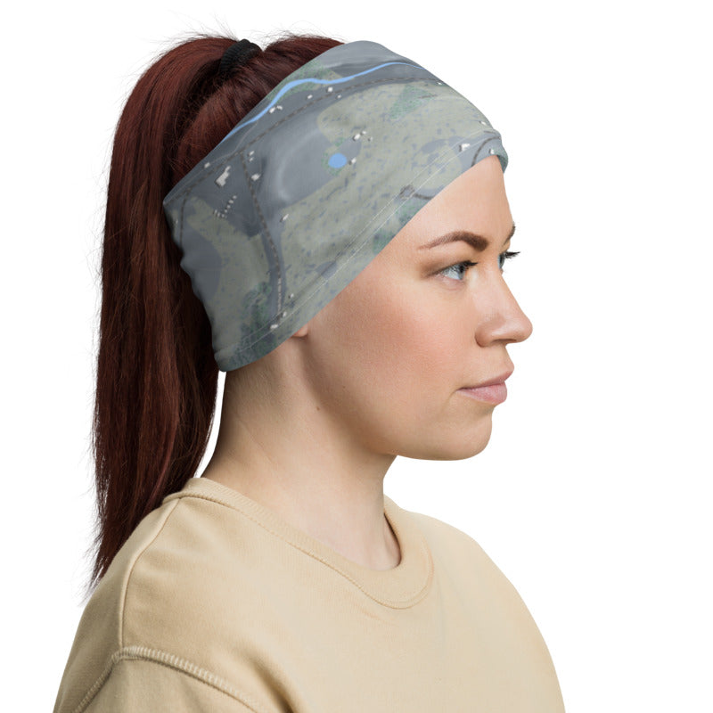Greek Peak, New York Ski Trail Map Printed Neck Gaiter - Powderaddicts