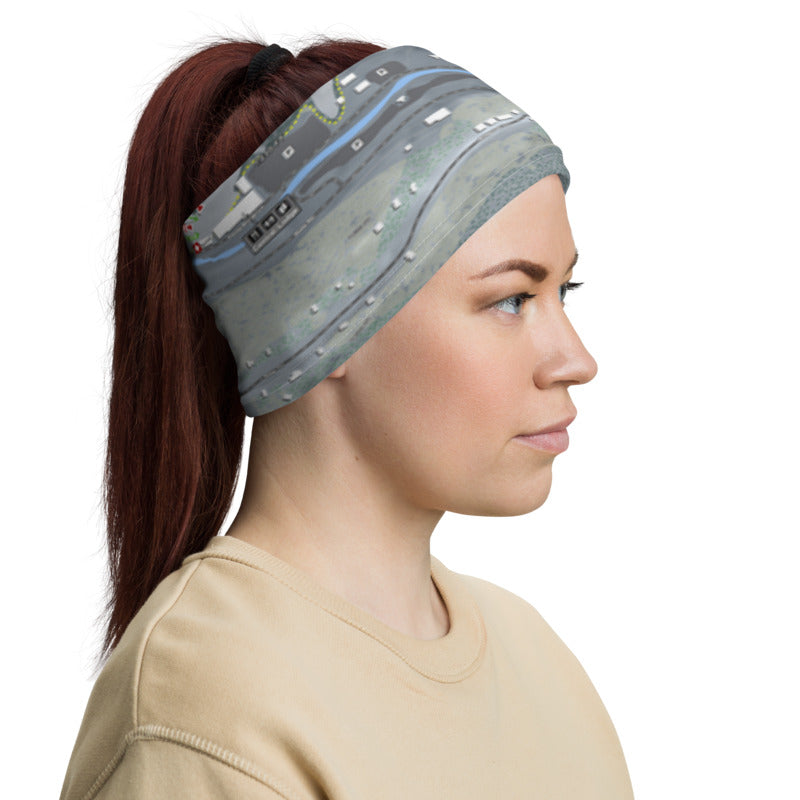 Kissing Bridge, New York Ski Trail Map Printed Neck Gaiter - Powderaddicts