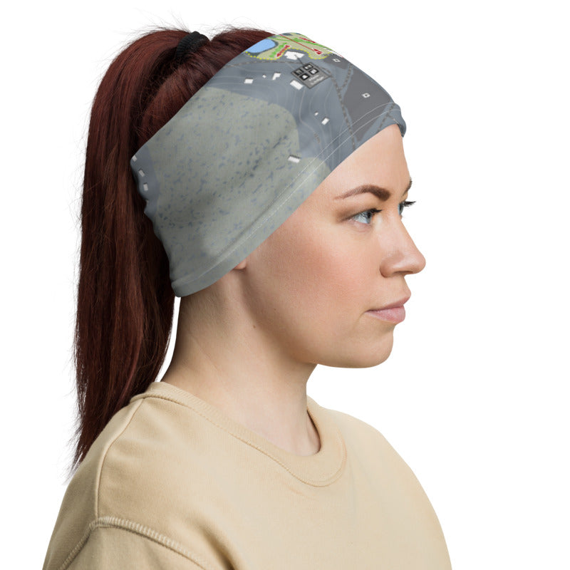 Thunder Ridge, New York Ski Trail Map Printed Neck Gaiter - Powderaddicts