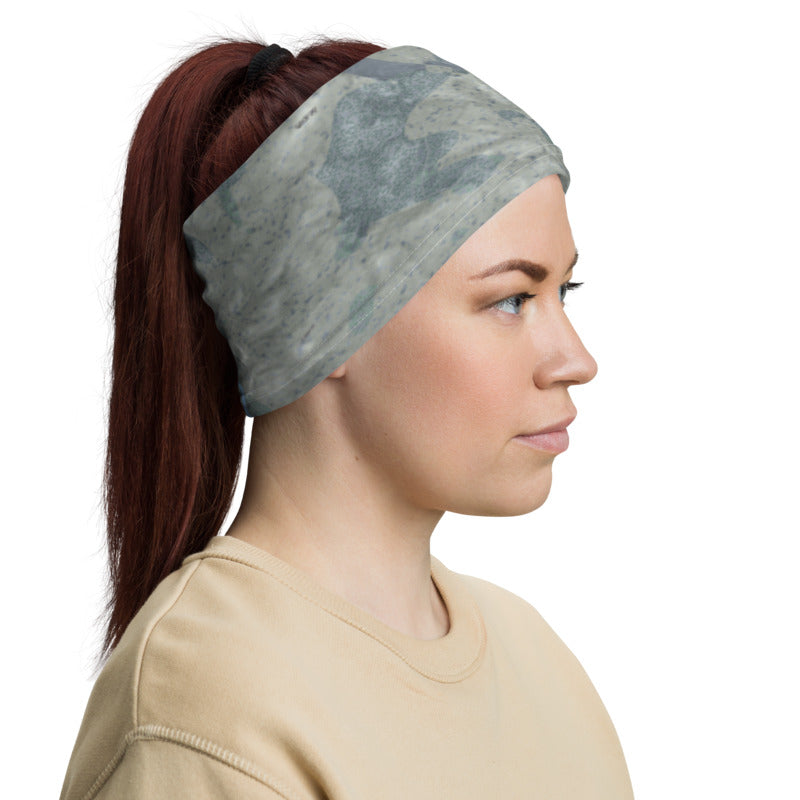 Titus Mountain, New York Ski Trail Map Printed Neck Gaiter - Powderaddicts