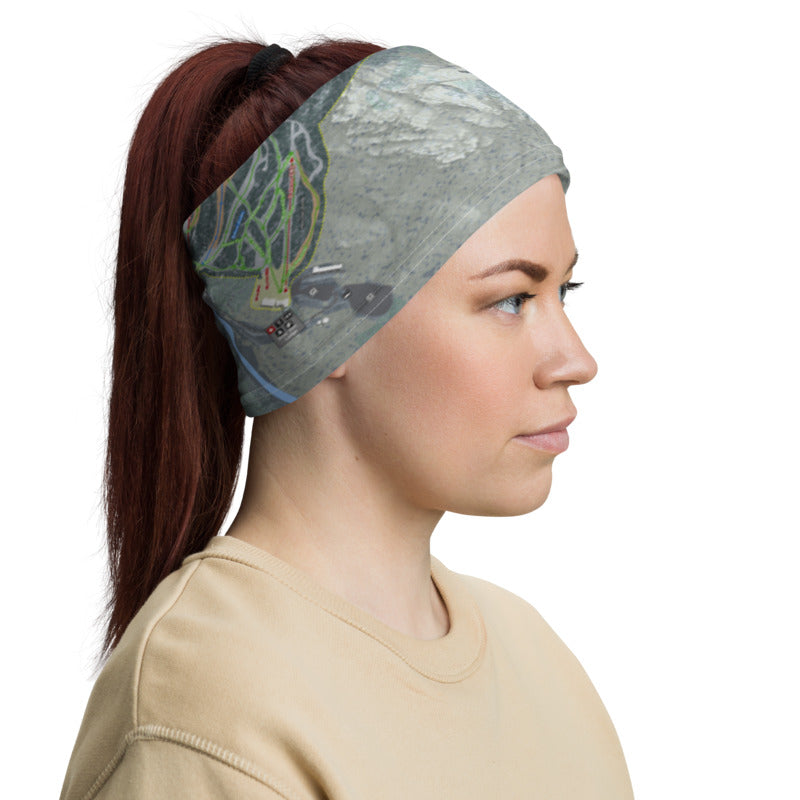 Whiteface, New York Ski Trail Map Printed Neck Gaiter - Powderaddicts