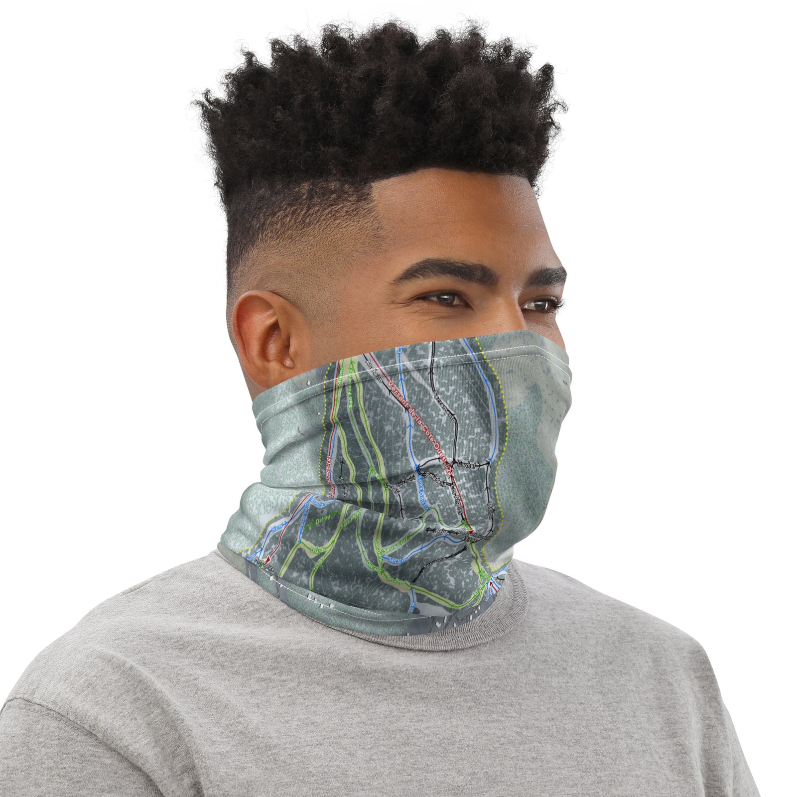 BROMONT, QUEBEC SKI TRAIL MAP Neck Gaiter