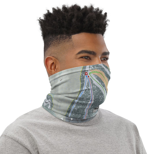 VALLEE DU PARC, QUEBEC SKI TRAIL MAP Neck Gaiter - Powderaddicts