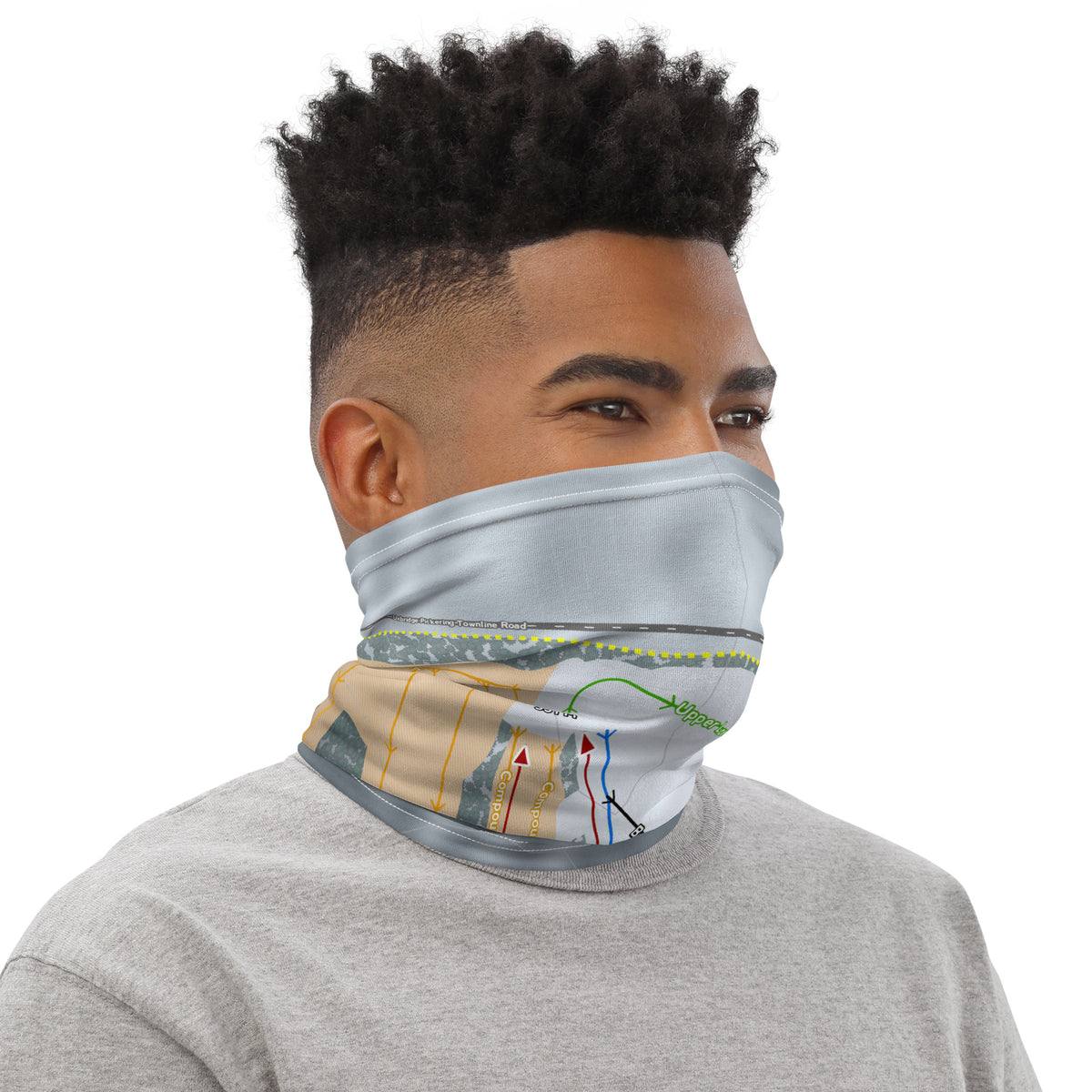 SKI DAGMAR, ONTARIO SKI TRAIL MAP Neck Gaiter