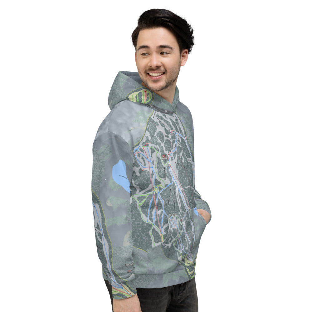 Eagle Crest, Alaska Ski Trail Map - Hoodie - Powderaddicts