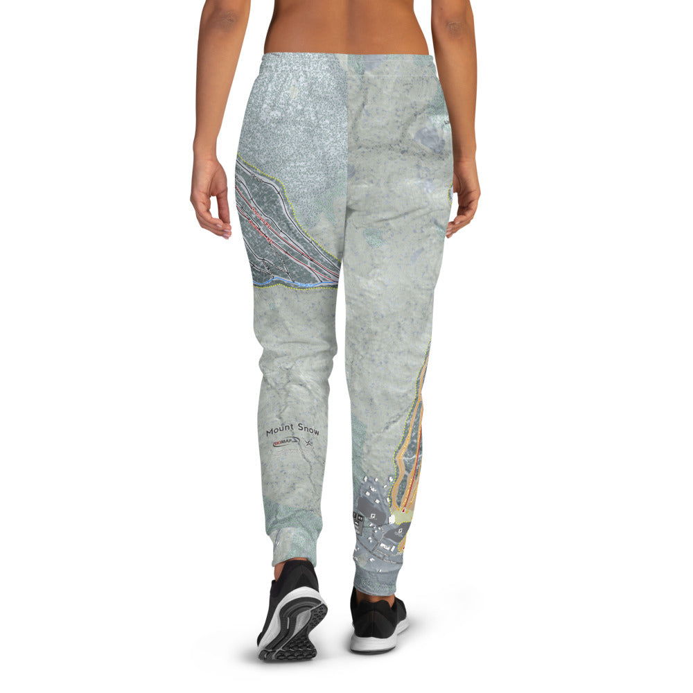 Mount Snow, Vermont Ski Trail Map Women&#39;s Mid-Layer - Powderaddicts