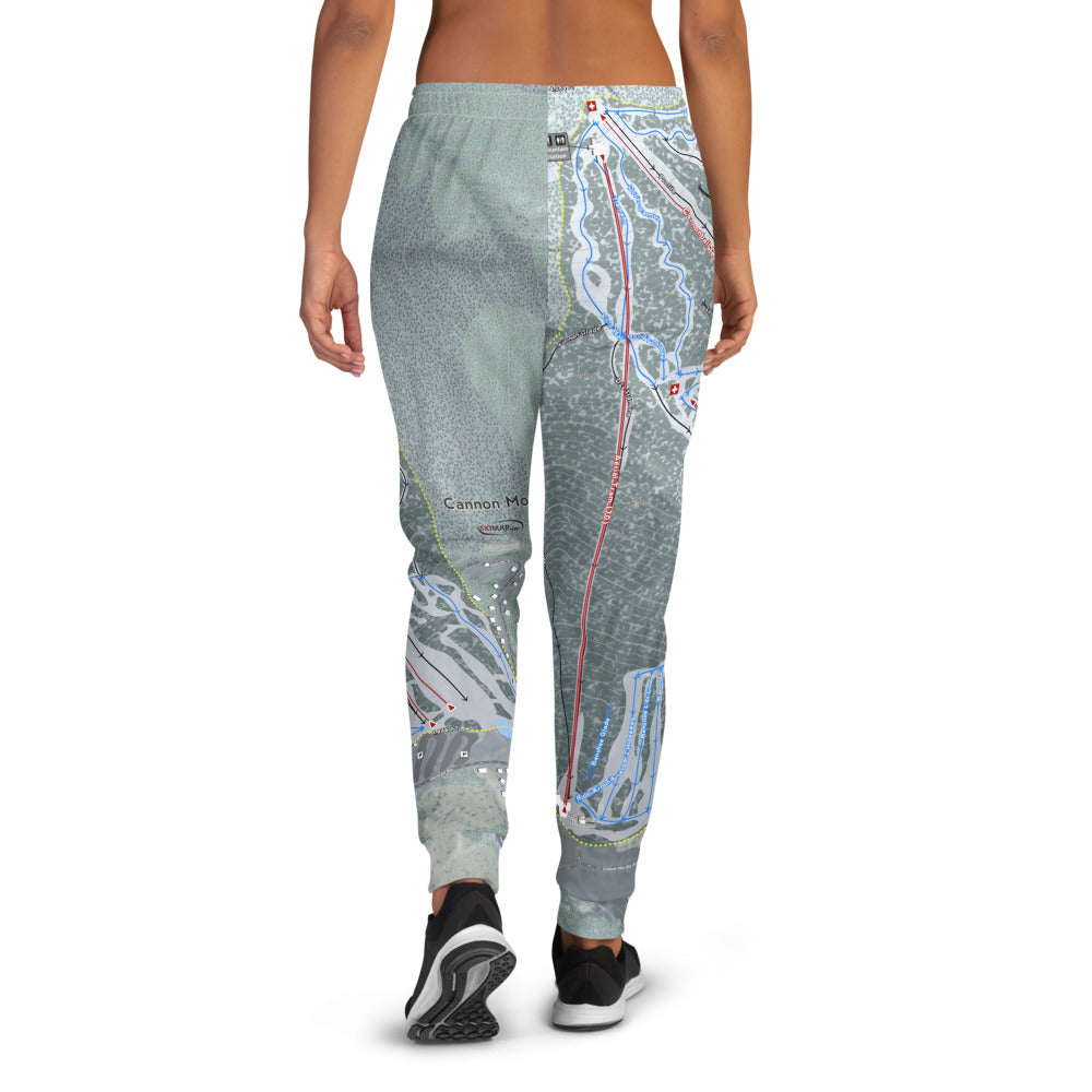 Cannon Mountain, New Hampshire Ski Trail Map Women's Mid-Layer - Powderaddicts