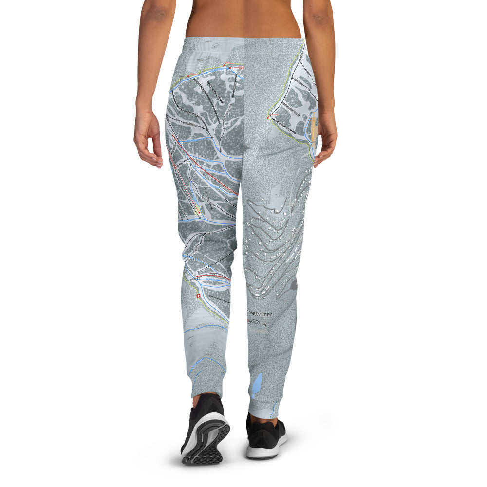 Schweitzer, Idaho Ski Trail Map Women's Mid-Layer - Powderaddicts