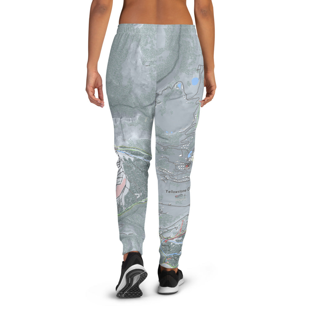 Yellowstone Club, Montana Ski Trail Map Women's Mid-Layer - Powderaddicts