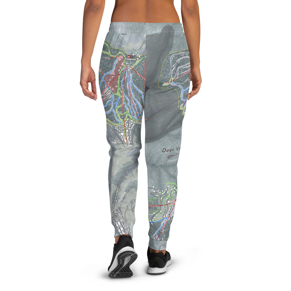 Deer Valley, Utah Ski Trail Map Women's Mid-Layer - Powderaddicts
