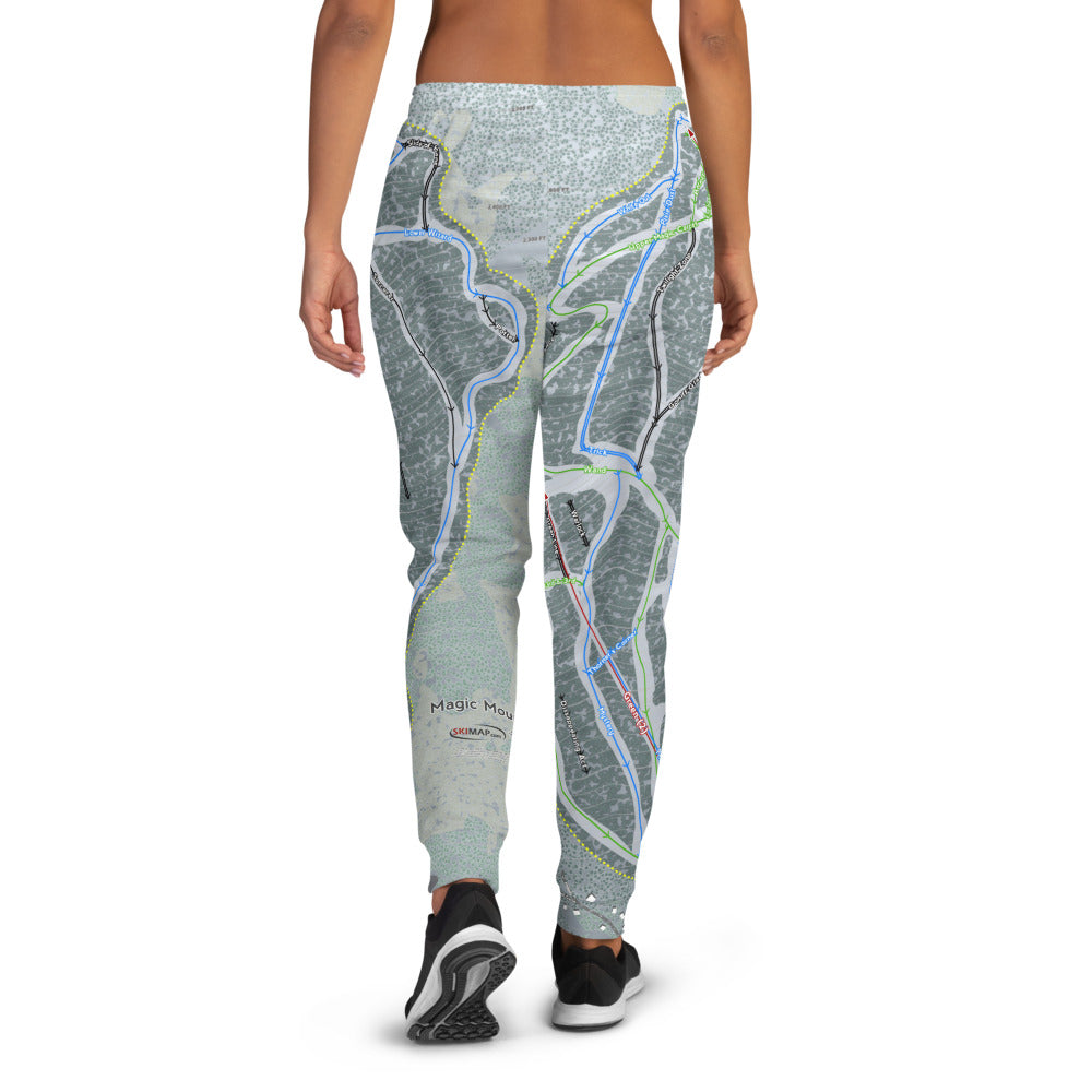 Magic Mountain, Vermont Ski Trail Map Women's Mid-Layer - Powderaddicts