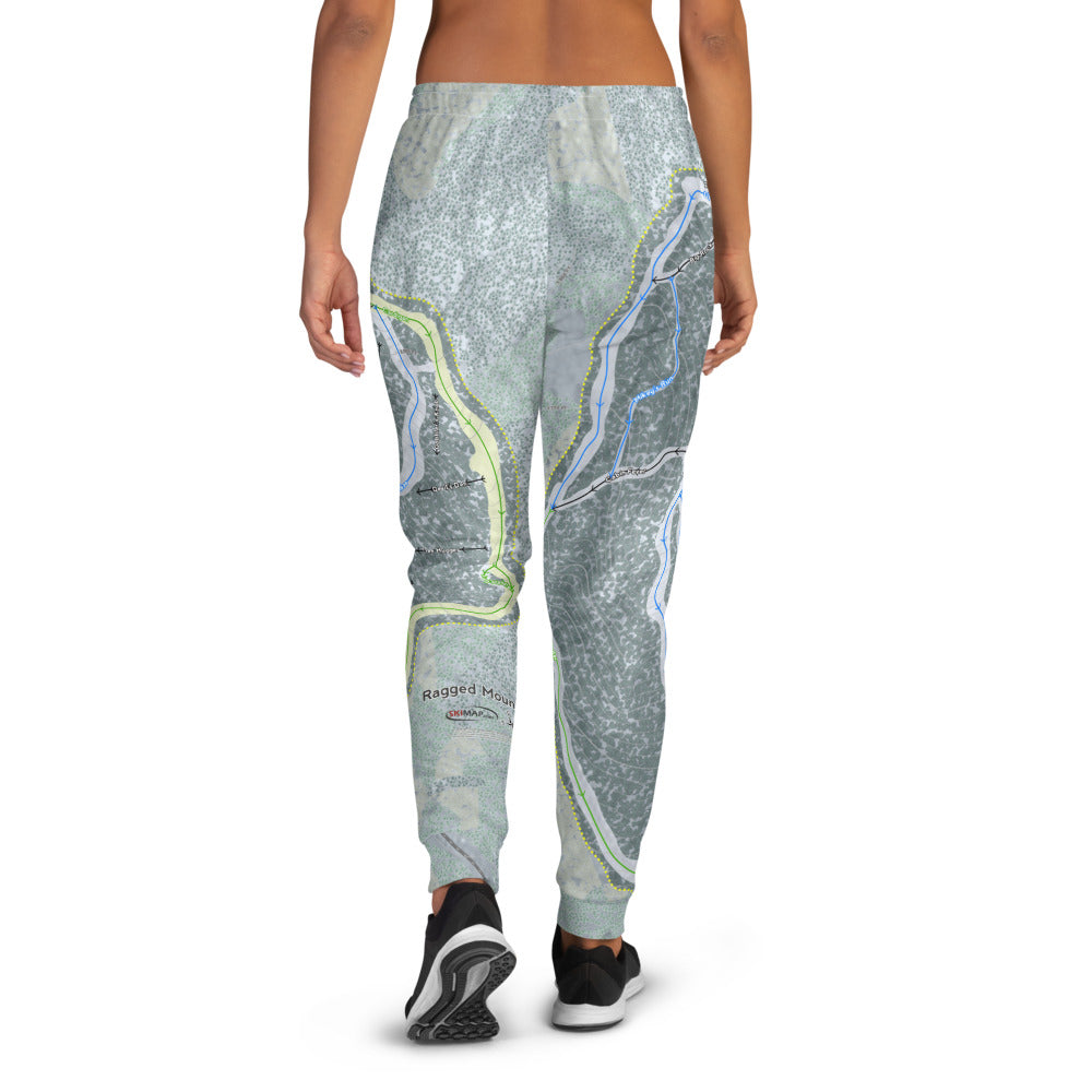 Ragged Mountain, New Hampshire Ski Trail Map Women's Mid-Layer - Powderaddicts