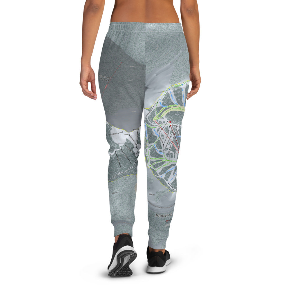 Monarch Mountain, Colorado Ski Trail Map Women's Mid-Layer - Powderaddicts