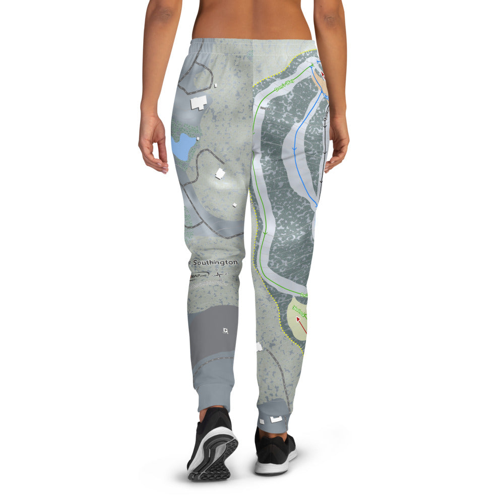 Mount Southington, Connecticut Ski Trail Map Women's Mid-Layer - Powderaddicts