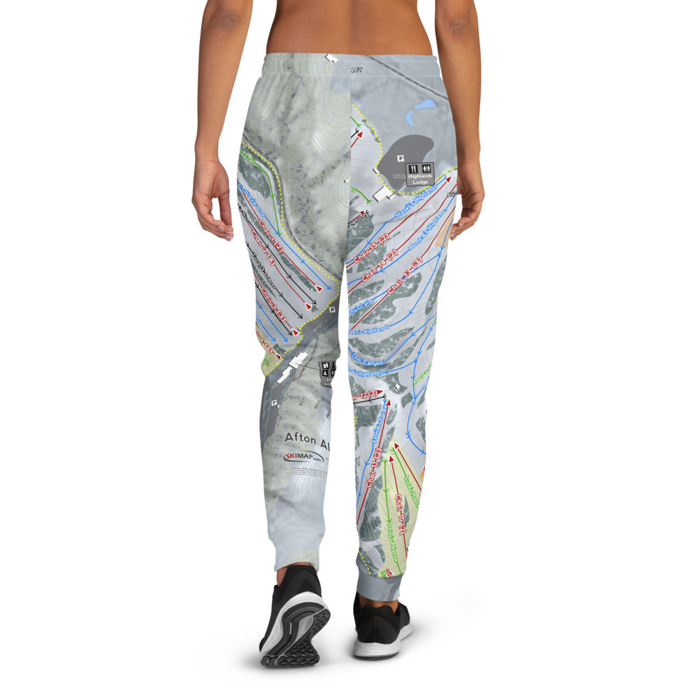 Afton Alps, Minnesota Ski Trail Map Women's Mid-Layer - Powderaddicts