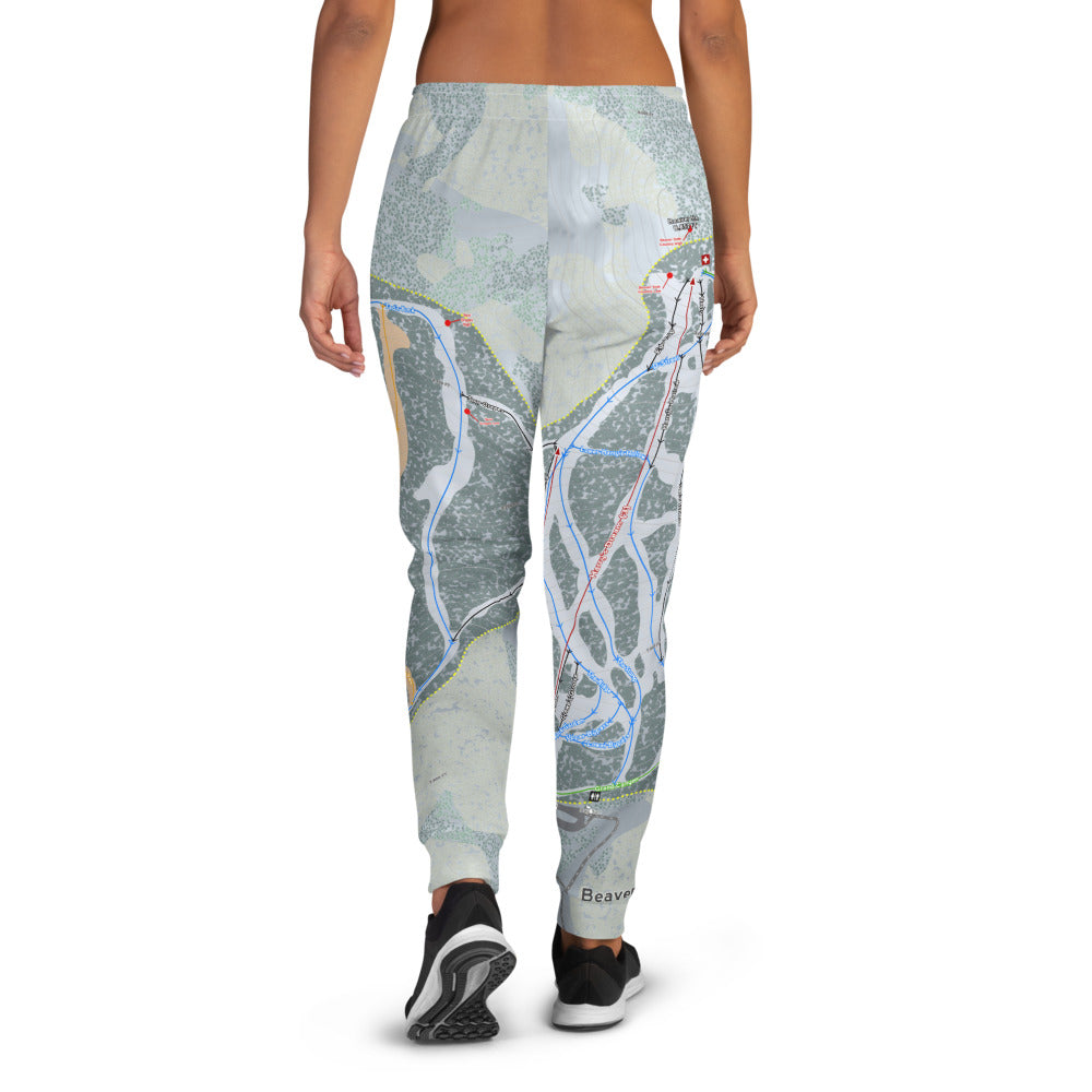 Beaver Mountain, Utah Ski Trail Map Women's Mid-Layer - Powderaddicts