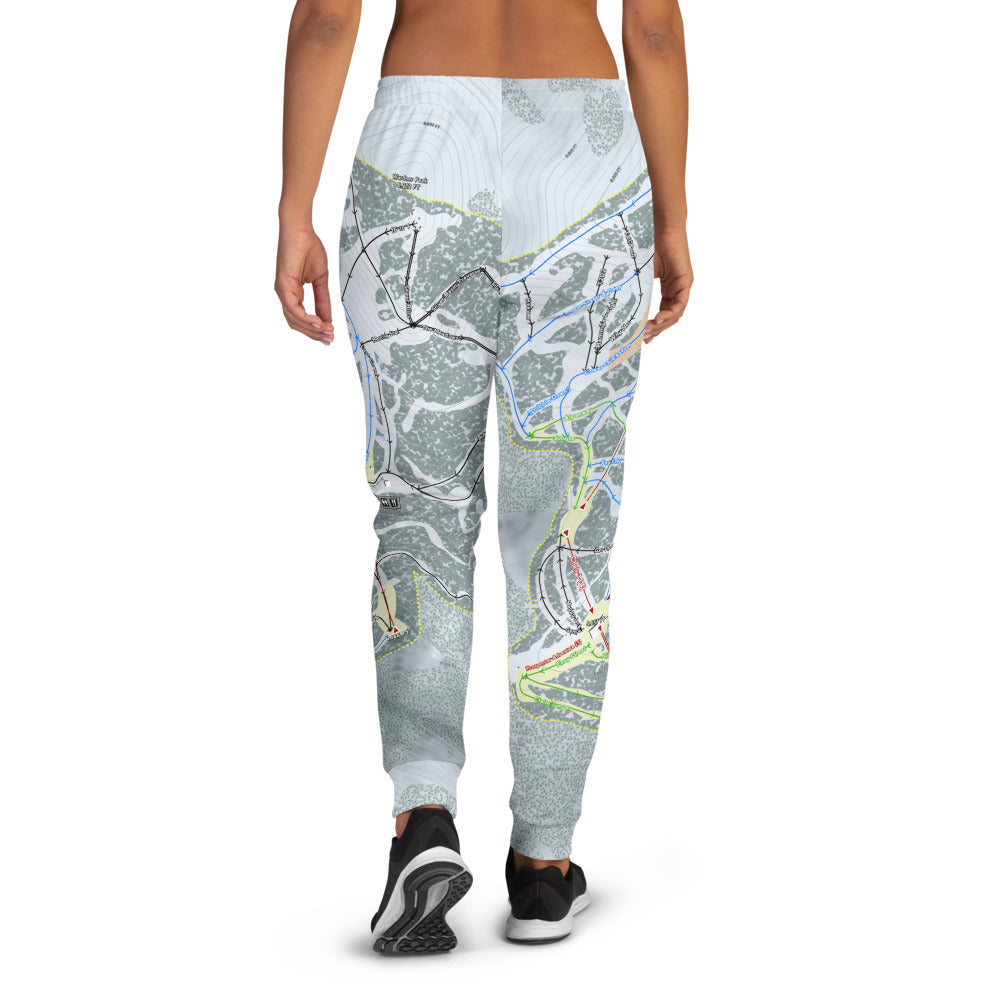 Silver Mountain, Idaho Ski Trail Map Women's Mid-Layer - Powderaddicts