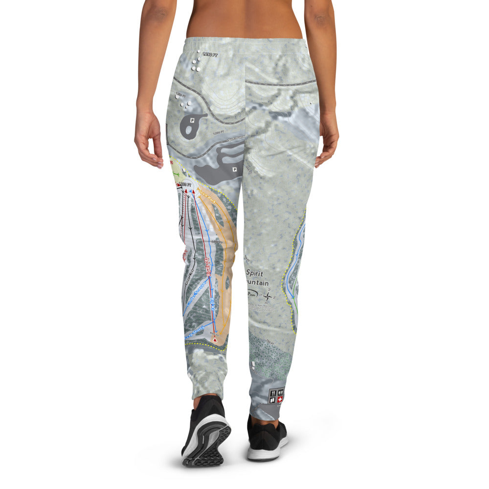 Spirit Mountain, Minnesota Ski Trail Map Women's Mid-Layer - Powderaddicts